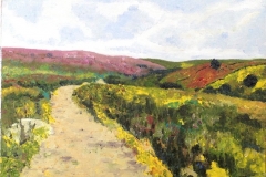 Oil Sketch on canvas paper - Road to Top Withins - £95.00